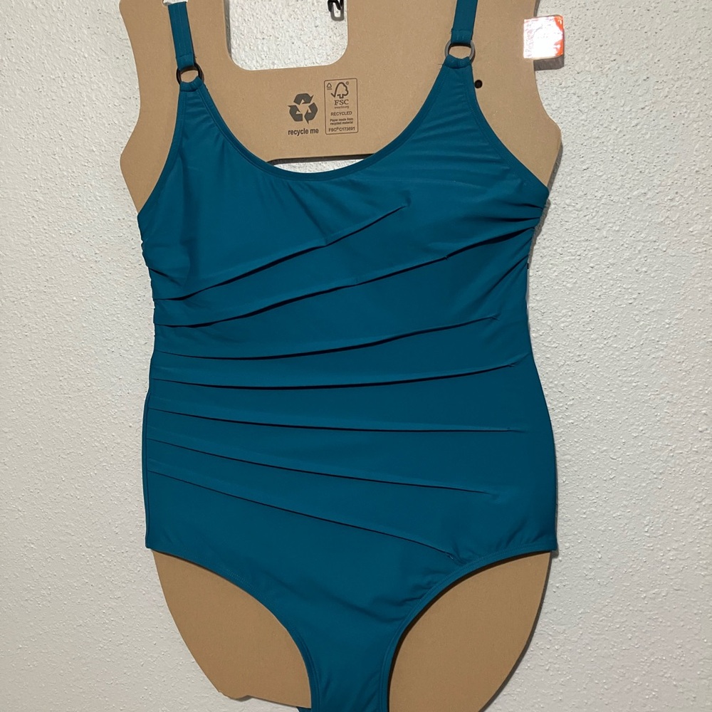 Teal DNKY One-Piece Swimsuit New XXL